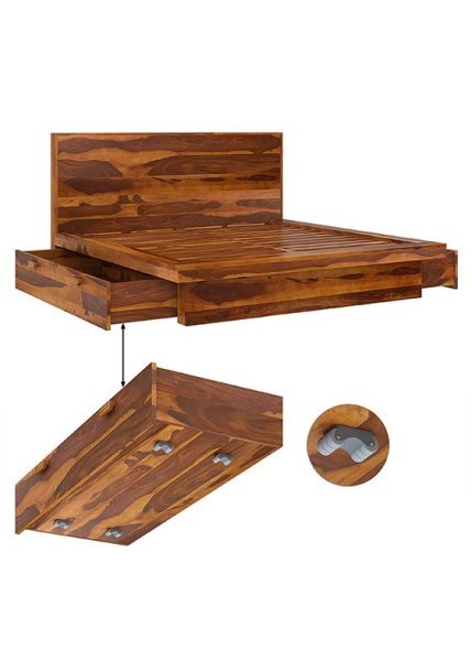 Caroline Ahşap Yatak