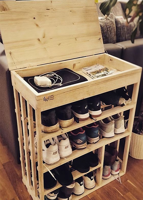 Magni Wooden Shoe Rack