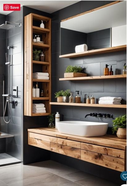 Tsai Ahşap Lavabo Dolabı