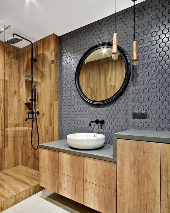 Tulle Ahşap Lavabo Dolabı