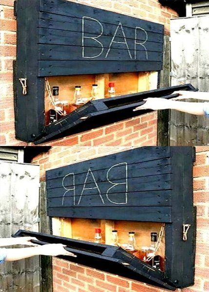 Baran Ahşap Mini Bar