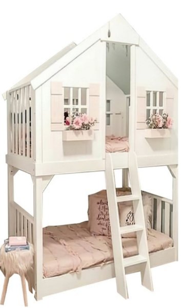 White Wooden Bunk Bed Children's Bed